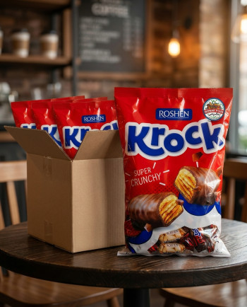 شکلات مغزدار کراک روشن (Roshen Krock) بسته ۱ کیلویی (کارتن ۶ کیلویی)