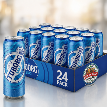 آبجو بدون الکل توبورگ Tuborg کلاسیک – قوطی ۴۵۰ میلی‌لیتر (اصل دانمارک)