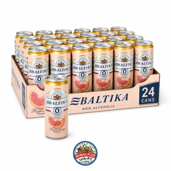 نوشیدنی مالت بدون الکل طعم گریپ فروت بالتیکا Baltika بسته 24 عددی